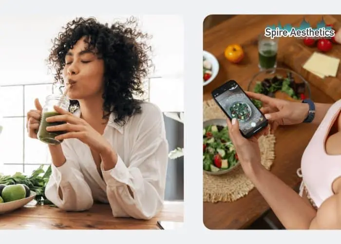 Image of woman looking into her diet and fat freezing South Yardley to improve her health