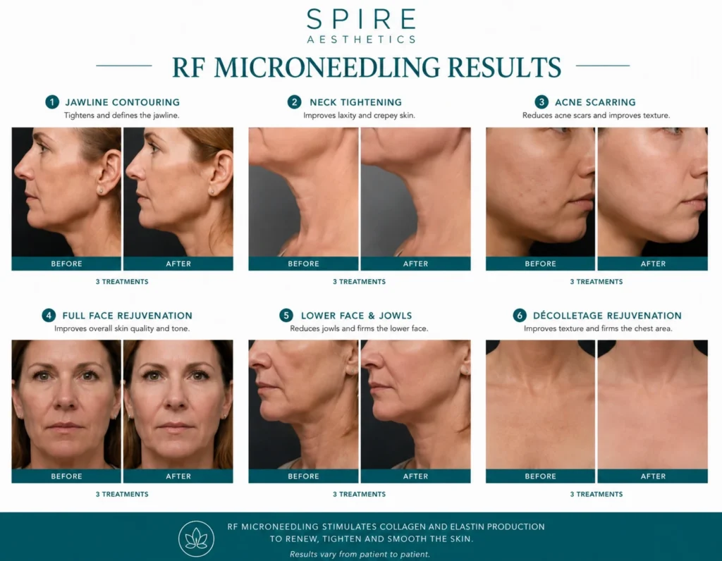 RF Microneedling Skin tightening South Yardley results